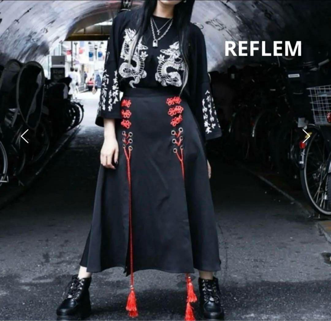 REFLEM レフレム　ダブルチャイナレイヤーショートパンツ　スカート　ブラック 6,000円