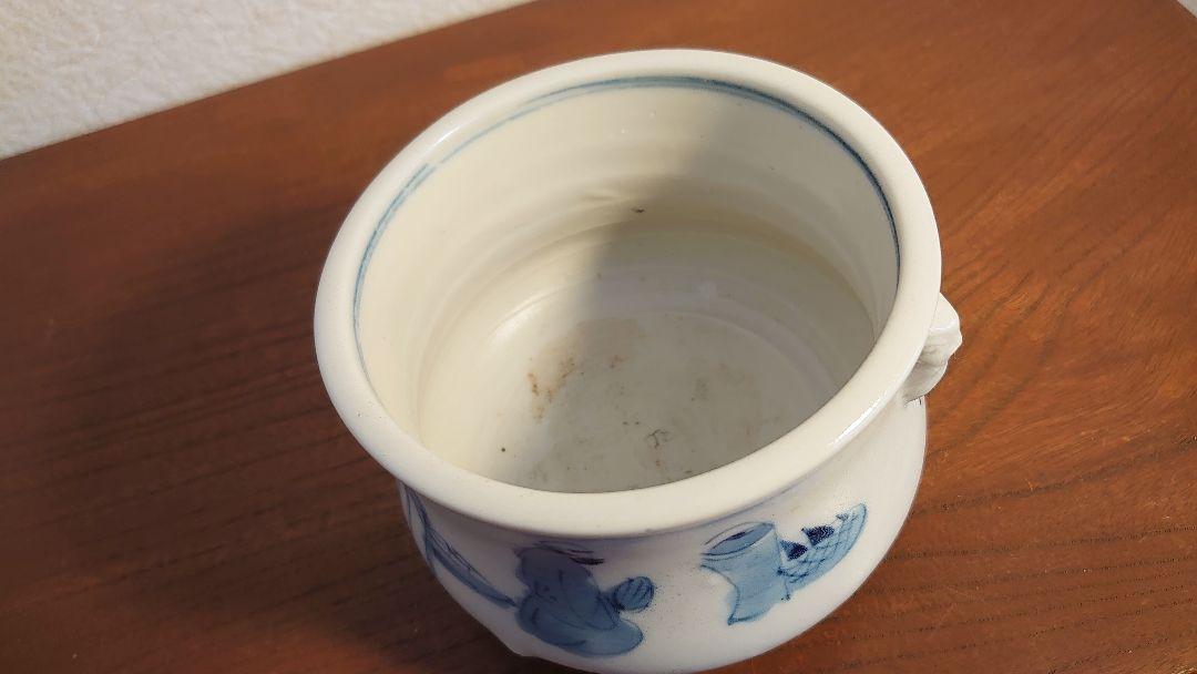 古伊万里 伊万里 染付 耳付 火入 香炉 アンティーク伊万里