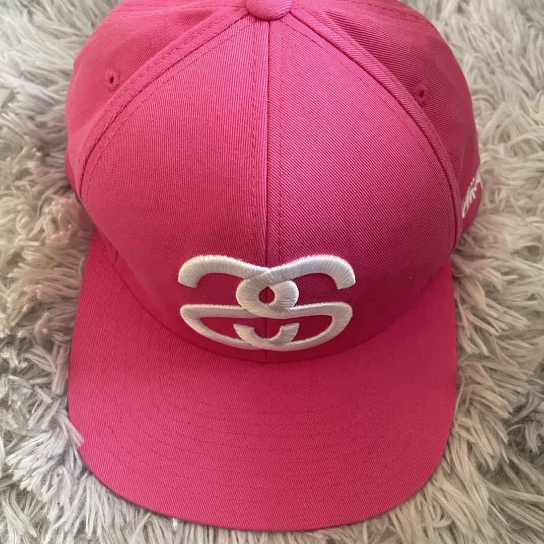Stussy×starterピンク コラボ　キャップ