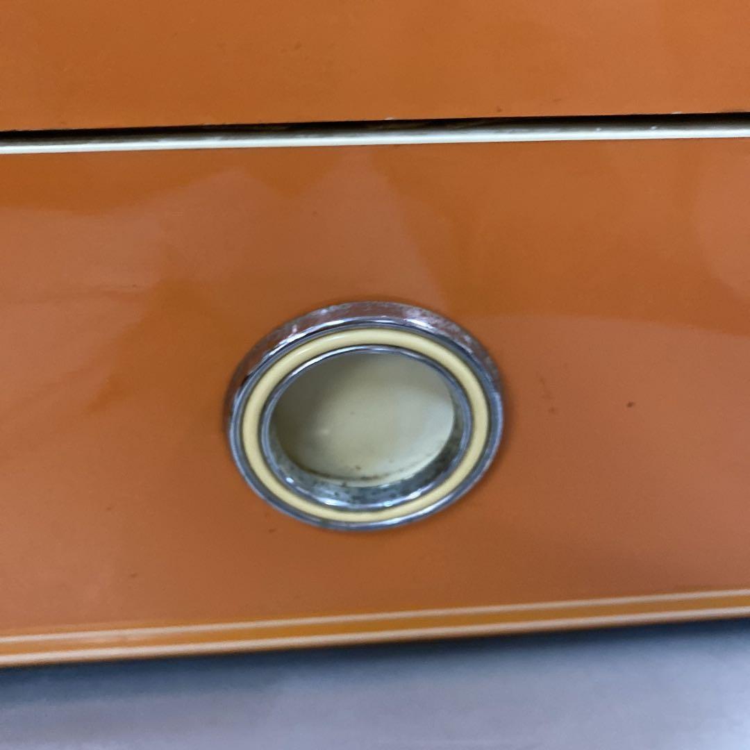 【レトロポップ ✨オレンジ2段引き出し付棚 】当時物 昭和レトロ　カラーボックス レトロポップ ✨オレンジ2段引き出し付棚 】当時物 昭和レトロ