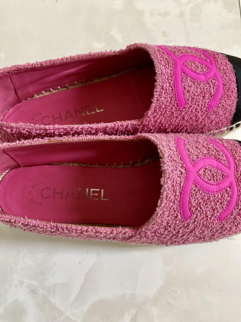 美品 シャネル ツイード エスパドリーユ スニーカー 37 CHANEL