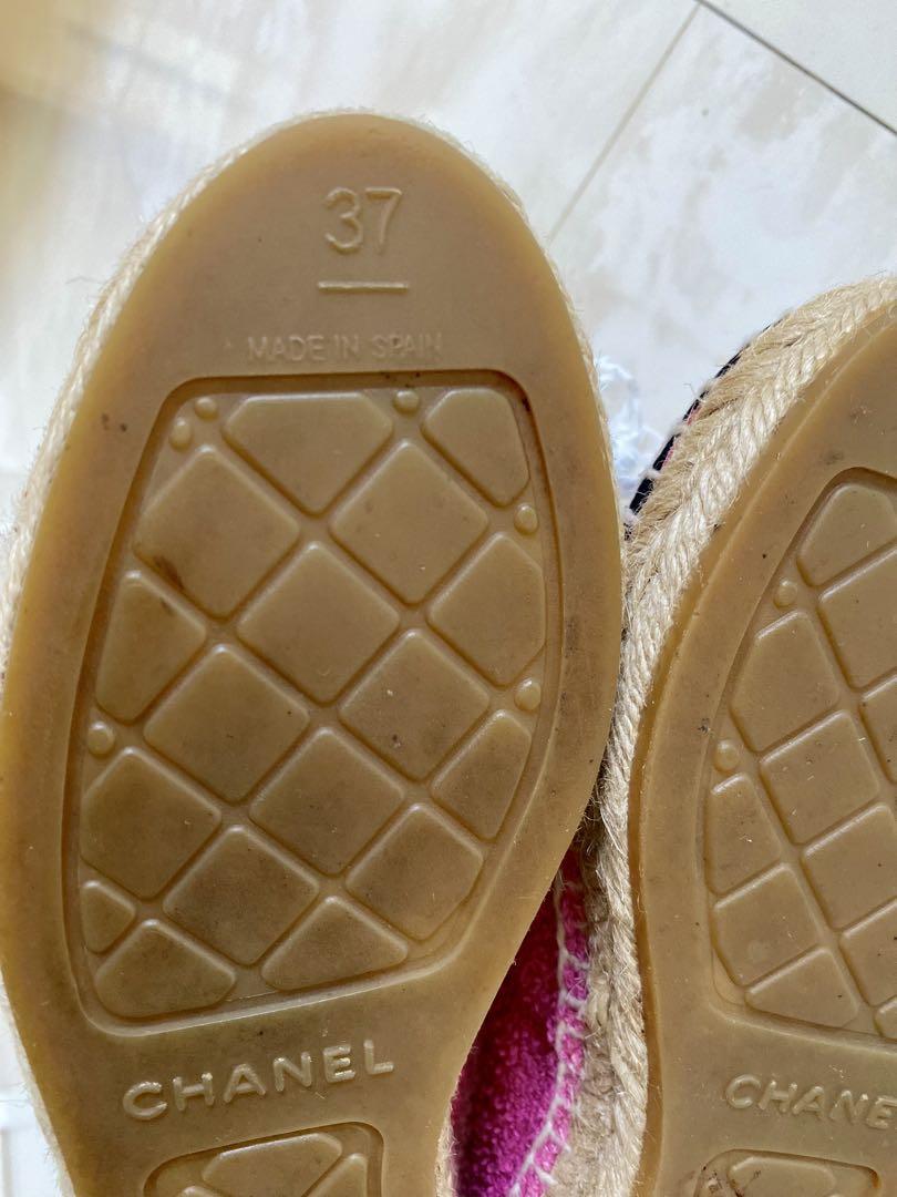 美品 シャネル ツイード エスパドリーユ スニーカー 37 CHANEL