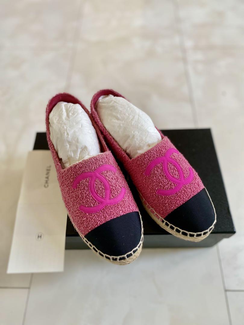 美品 シャネル ツイード エスパドリーユ スニーカー 37 CHANEL