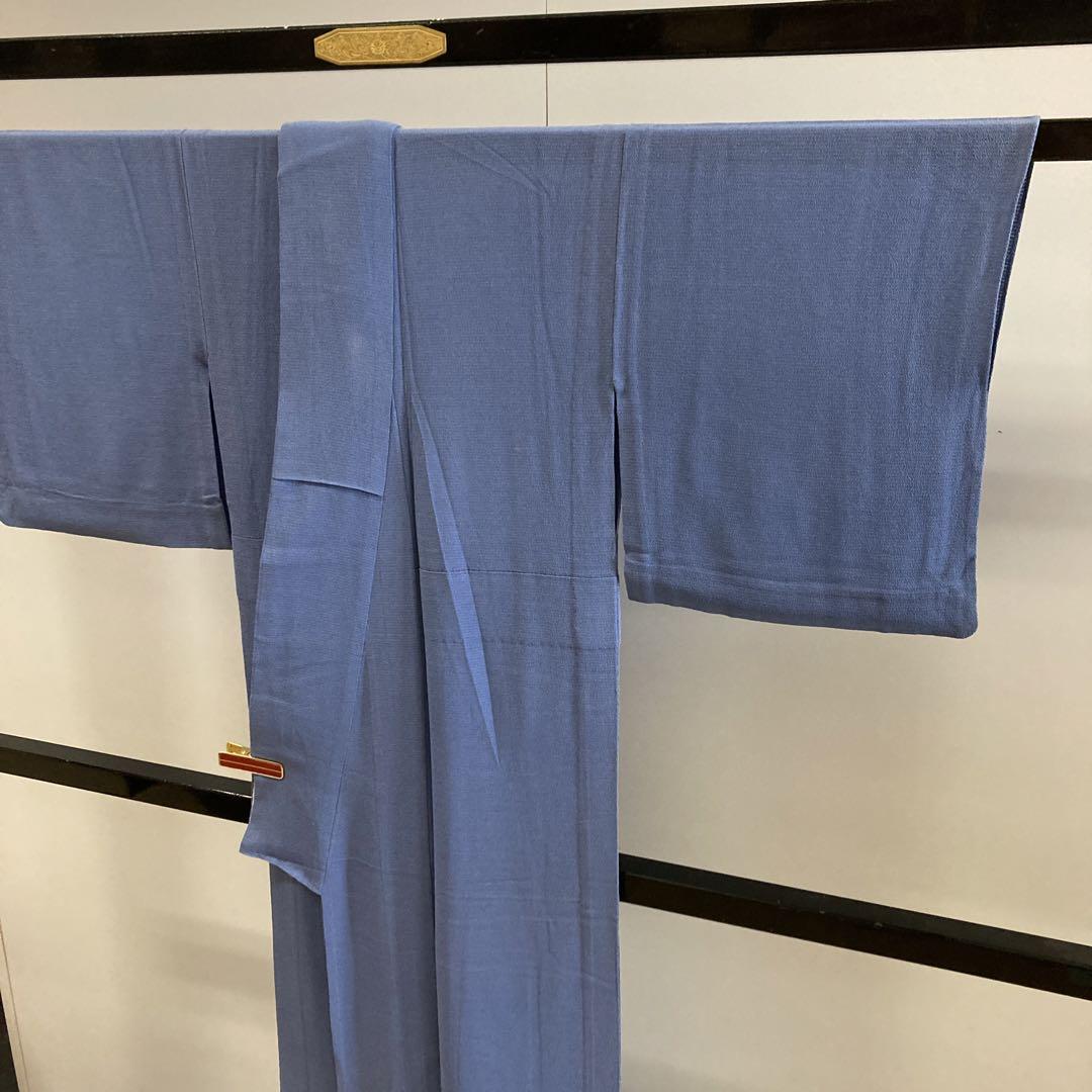 正絹 一つ紋付き あったかい 紫色 色無地 着物
