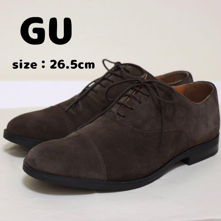 GU リアルレザーストレートチップシューズ E ダークブラウン 26.5cm 【53%OFF!】 GU リアルレザーストレートチップシューズ E ダークブラウン 26.5cm 【53%OFF!】