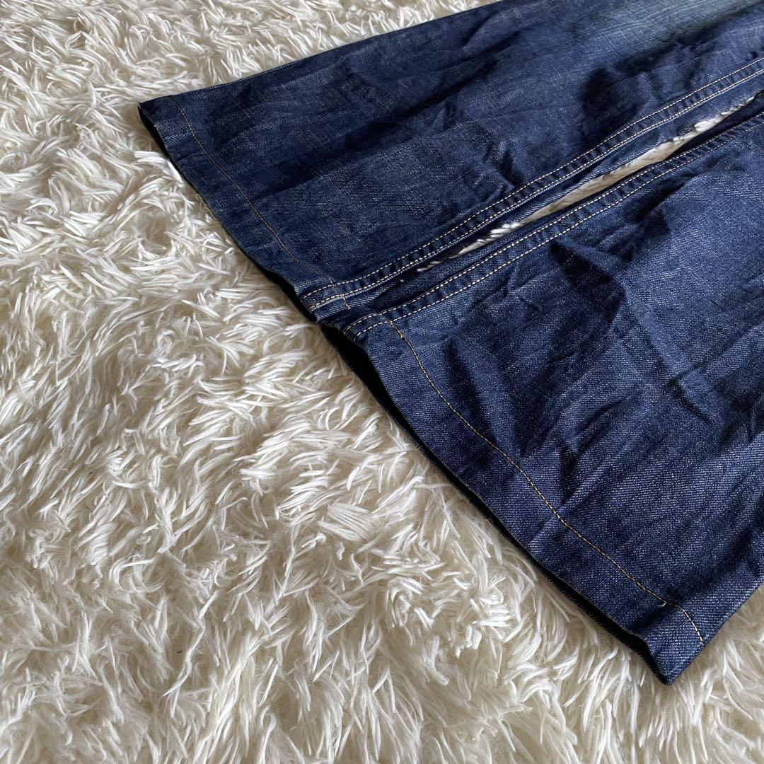 red pepper flare denim pants y2k グランジ 26 - メルカリ