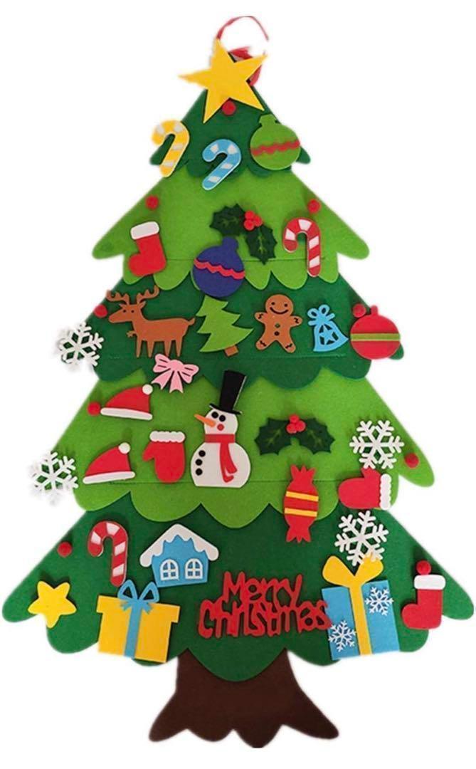 クリスマスツリータペストリーツリー壁掛けフェルトフェルトツリー