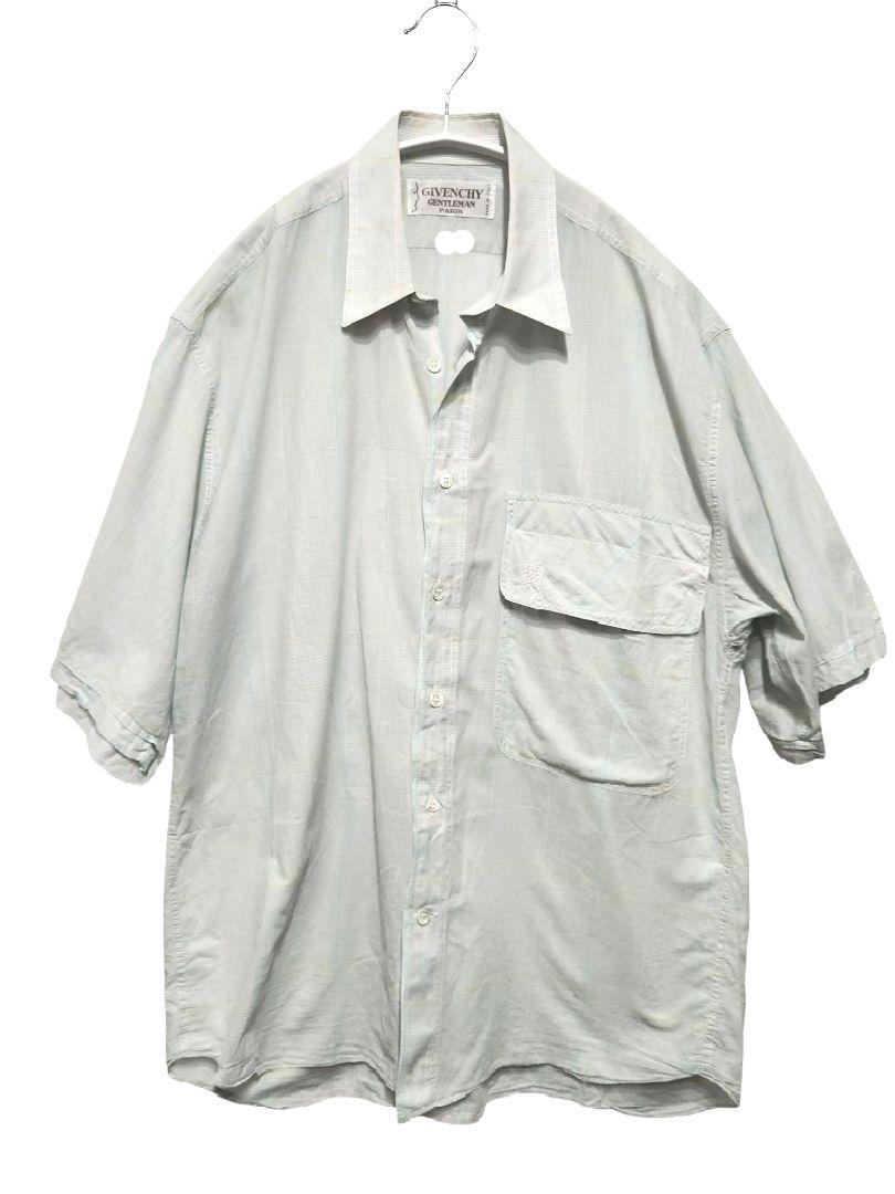 80's GIVENCHY GENTLEMAN PARIS 半袖チェックシャツ