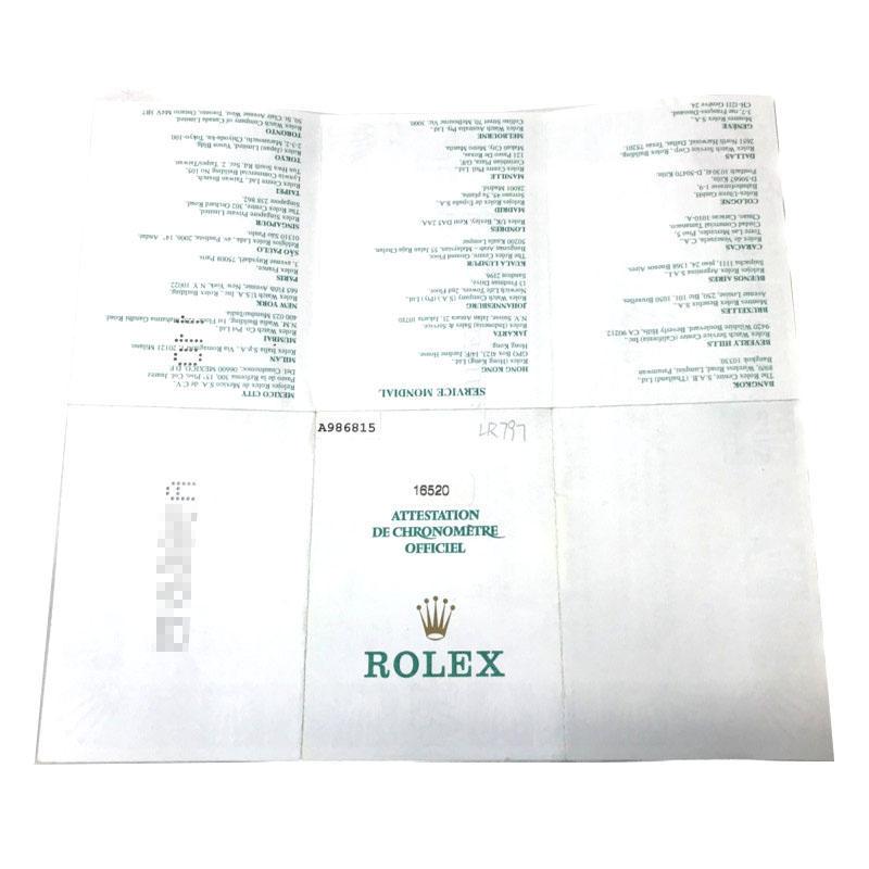 ロレックス ROLEX 16520デイトナギャランティ保証書 ケース グリーン