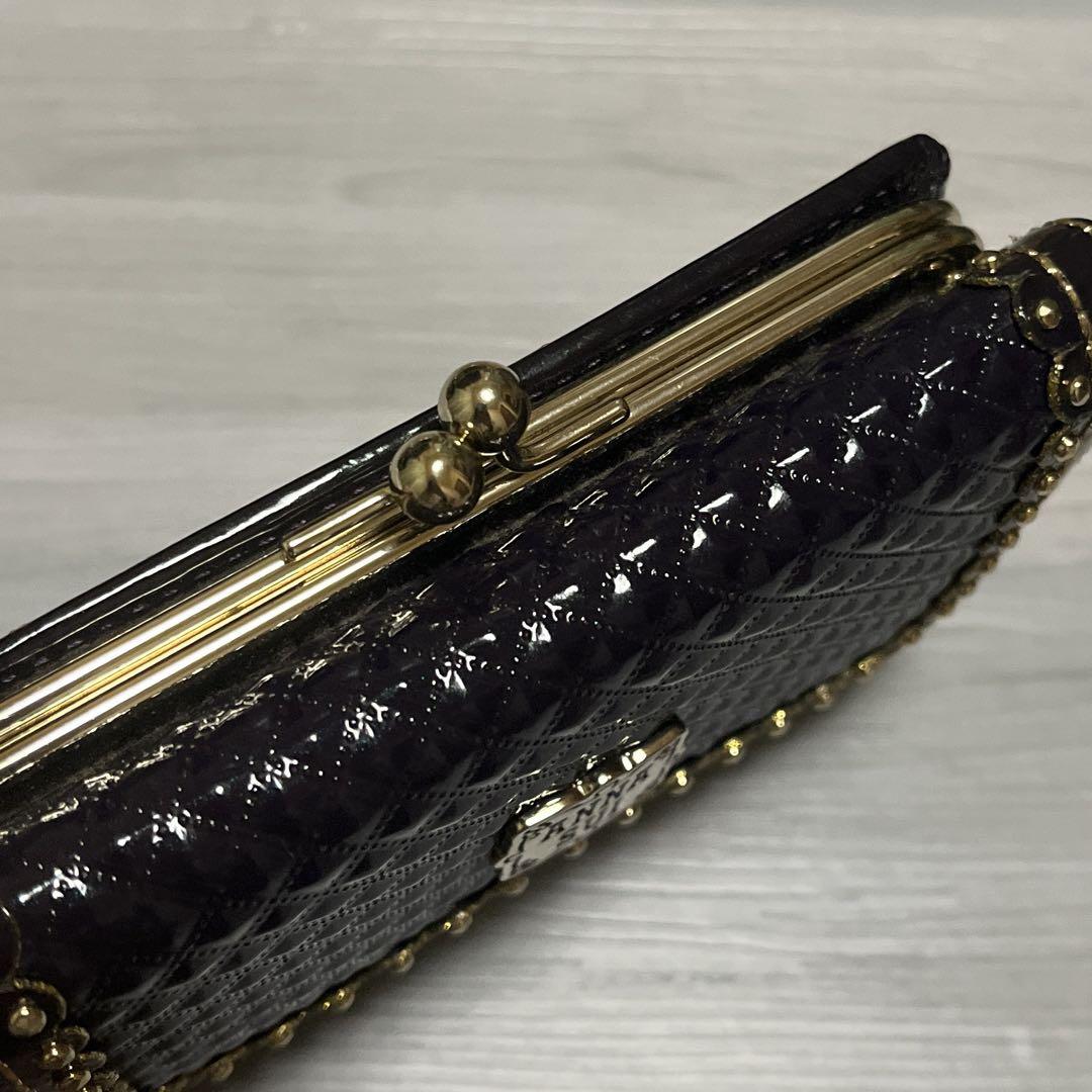 ANNA SUI アナスイ　紫　黒　二つ折り　財布