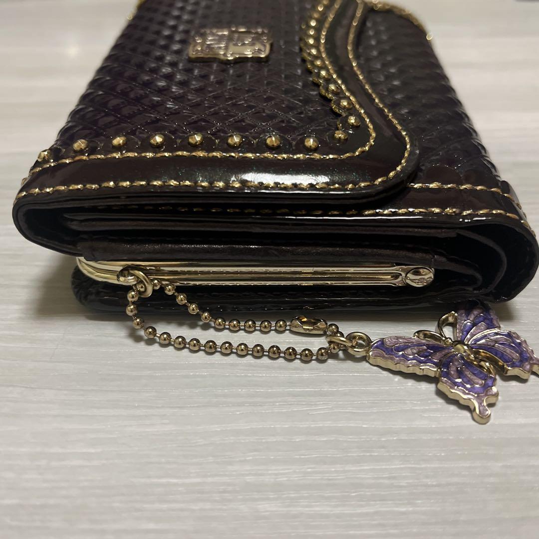 ANNA SUI アナスイ　紫　黒　二つ折り　財布