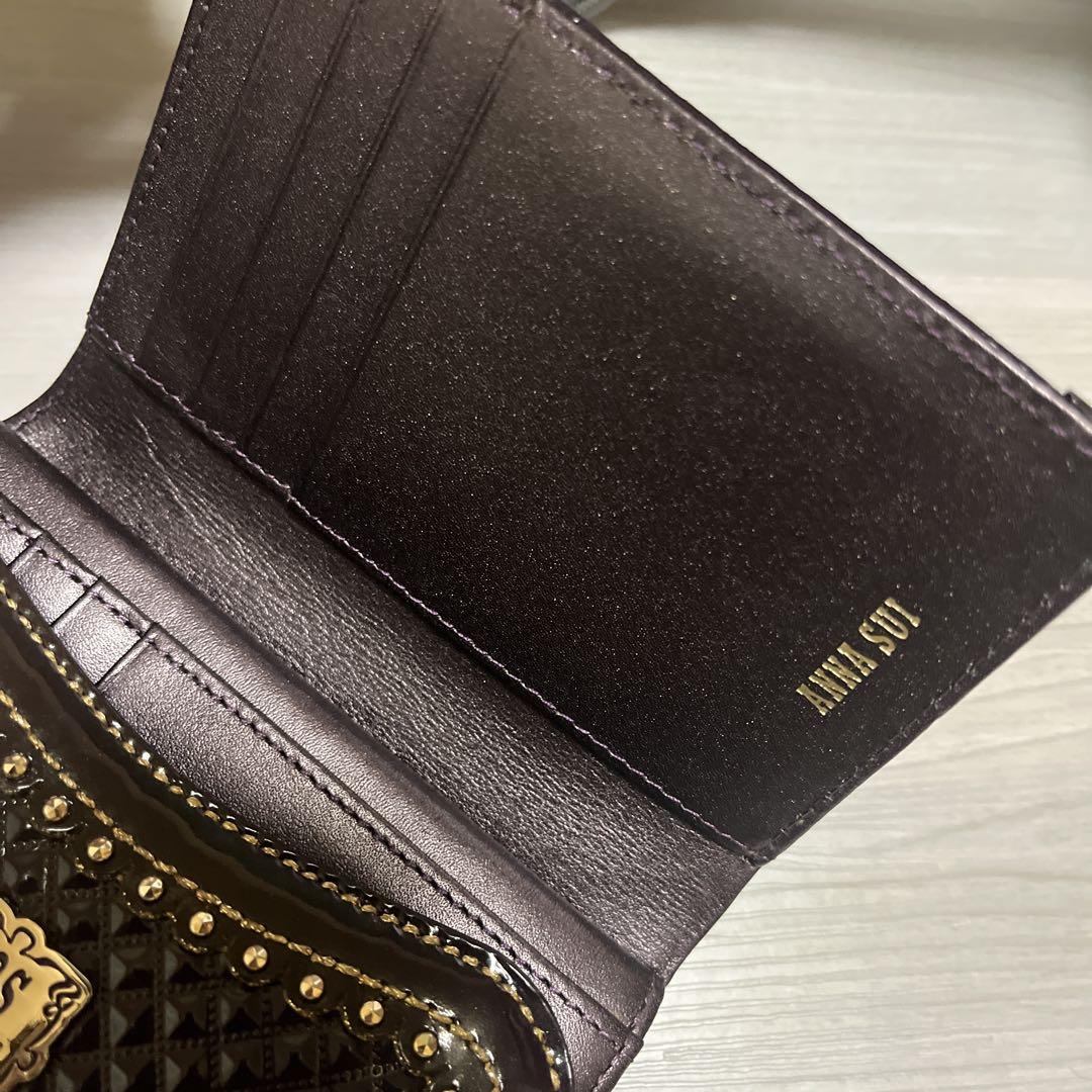 ANNA SUI アナスイ　紫　黒　二つ折り　財布