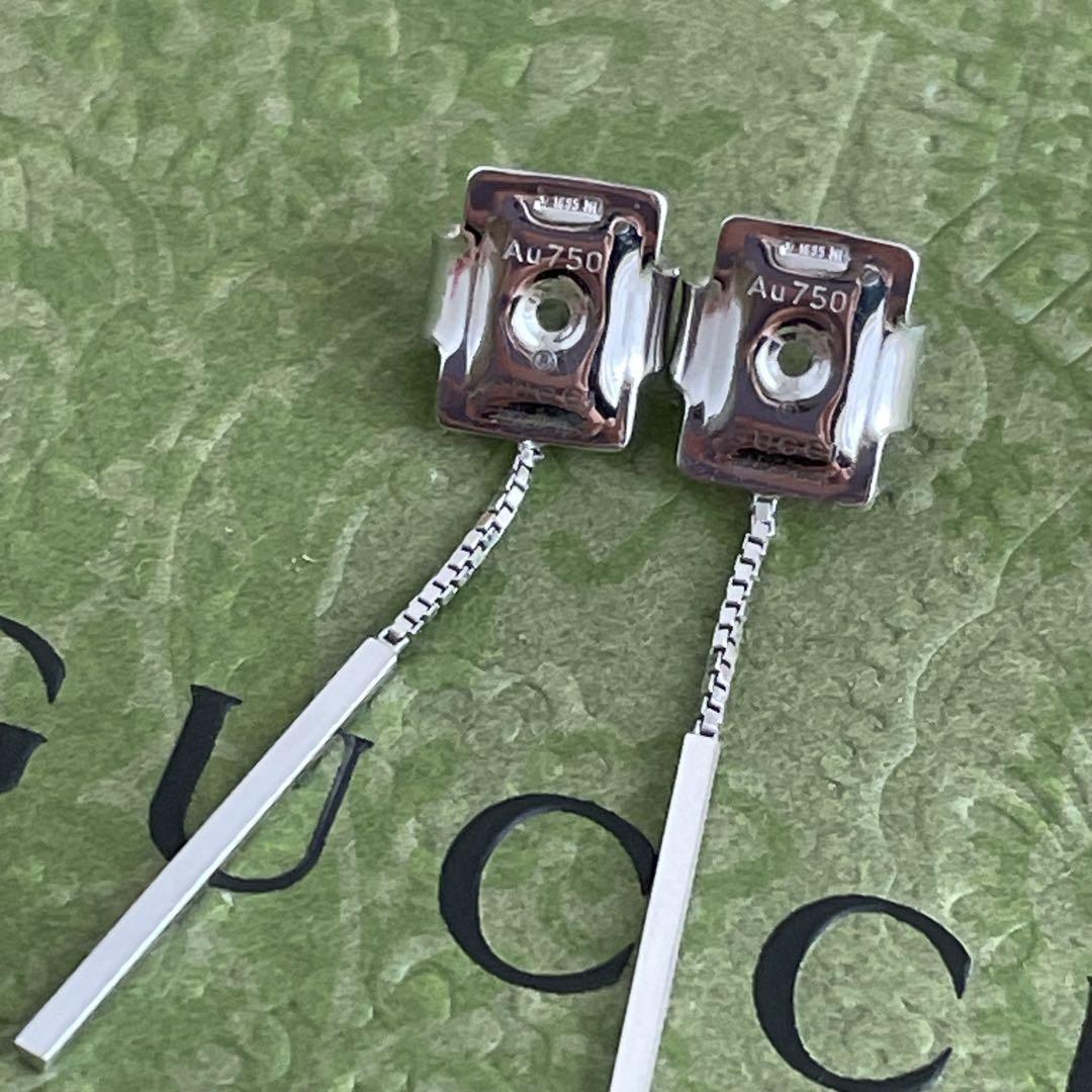 激レア　限定　美品　GUCCI グッチ　ダイヤ　ピアス インフィニティ 18WG