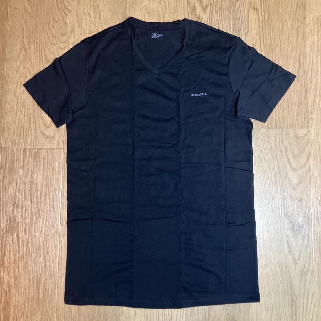 DIESEL ロゴ ブラック 半袖Tシャツ Men's T-shirt with Diesel patch logo | White | Diesel
