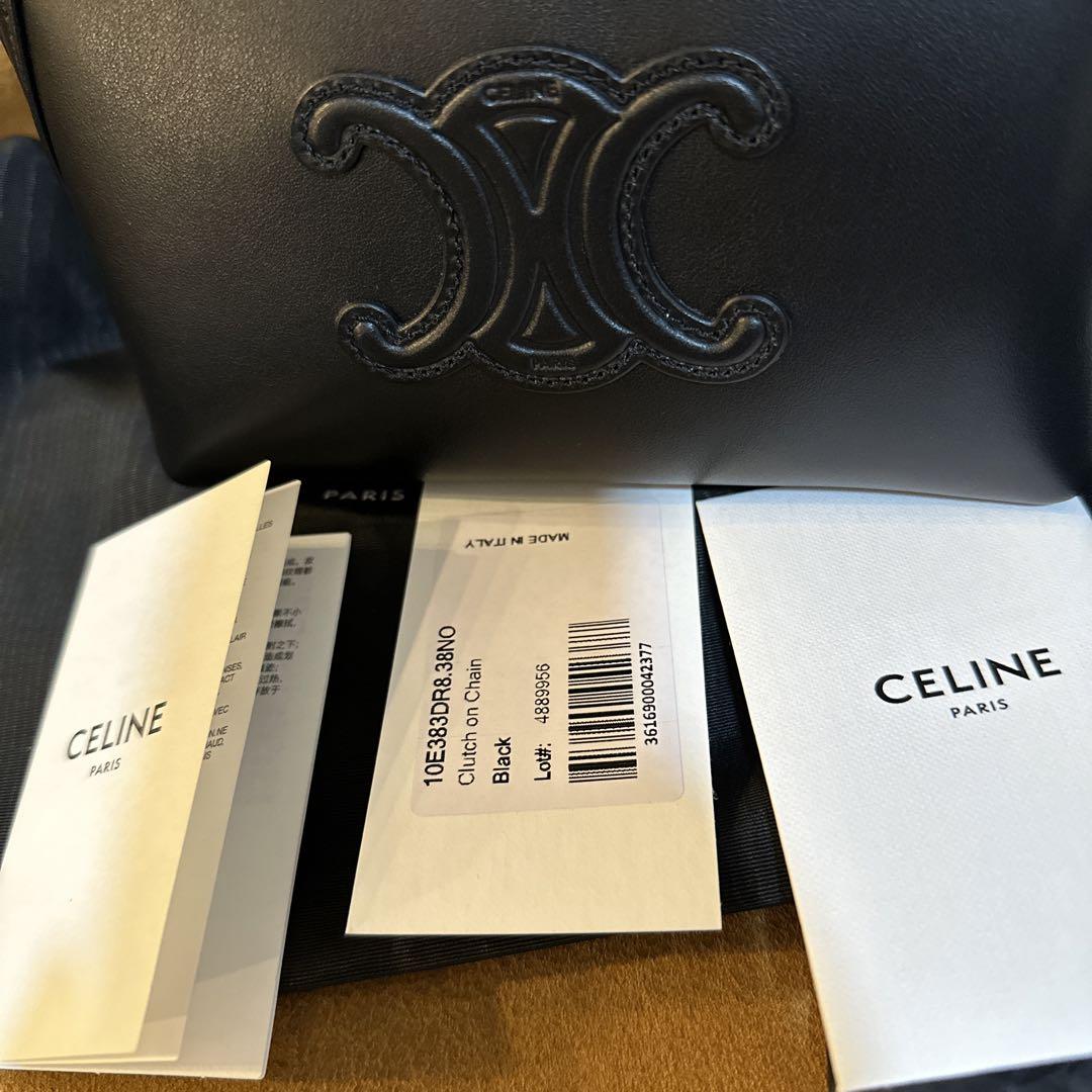 □CELINE□トリオンフ チェーンウォレット ブラック (CELINE
