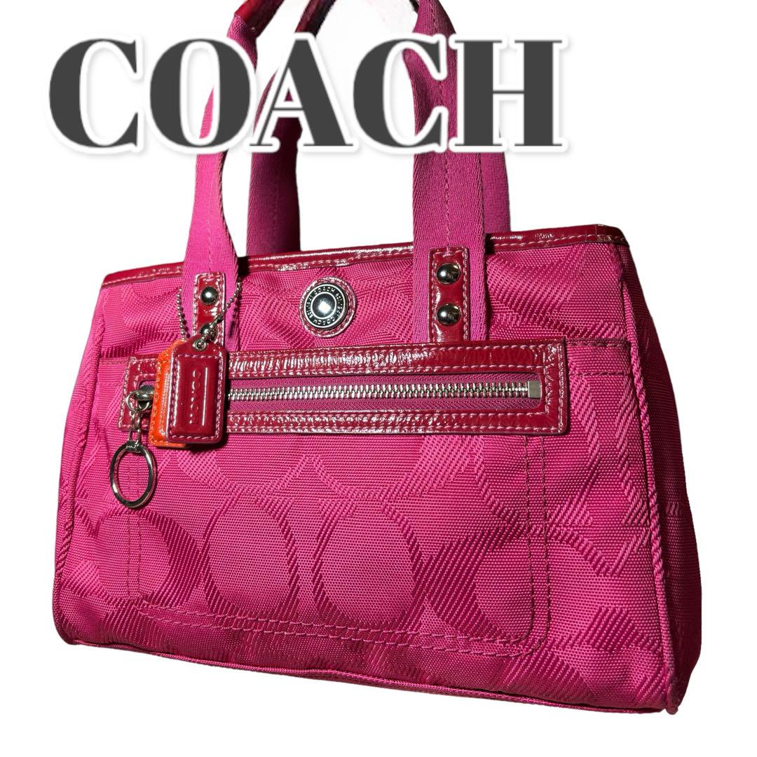 COACH コーチ F14875 シグネチャー デイジー トートバッグ 赤