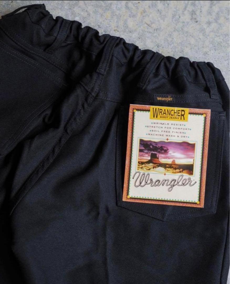 新品未使用 wrangler ランチャー リメイク 黒 ダメージドーン 40