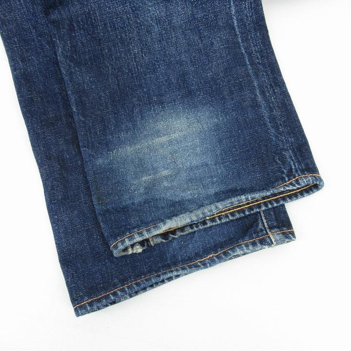 エヴィス No1 SPECIAL 2001 デニムパンツ カモメ ネコ ペイント