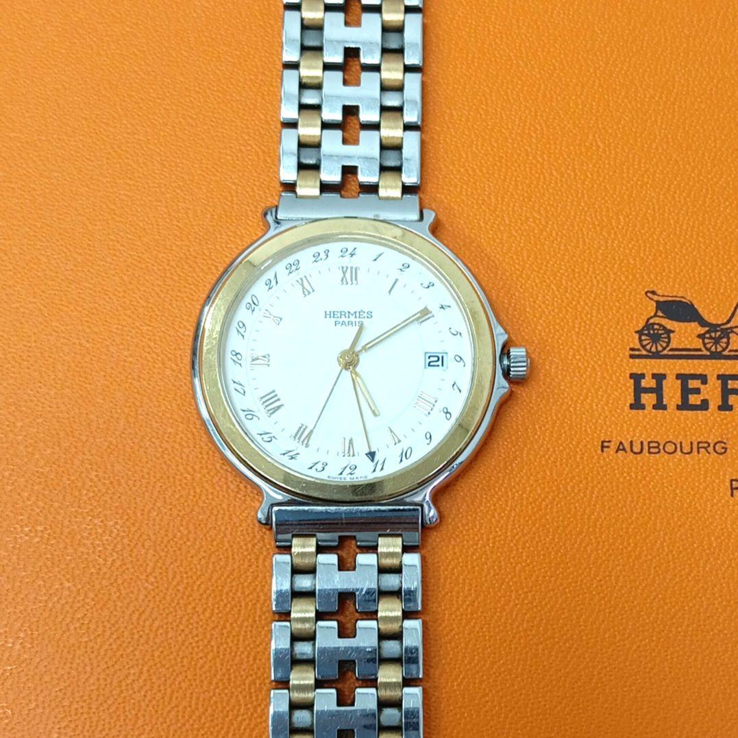 HERMES エルメス 腕時計 ゴールド シルバー 動作未確認
メンズ時計
