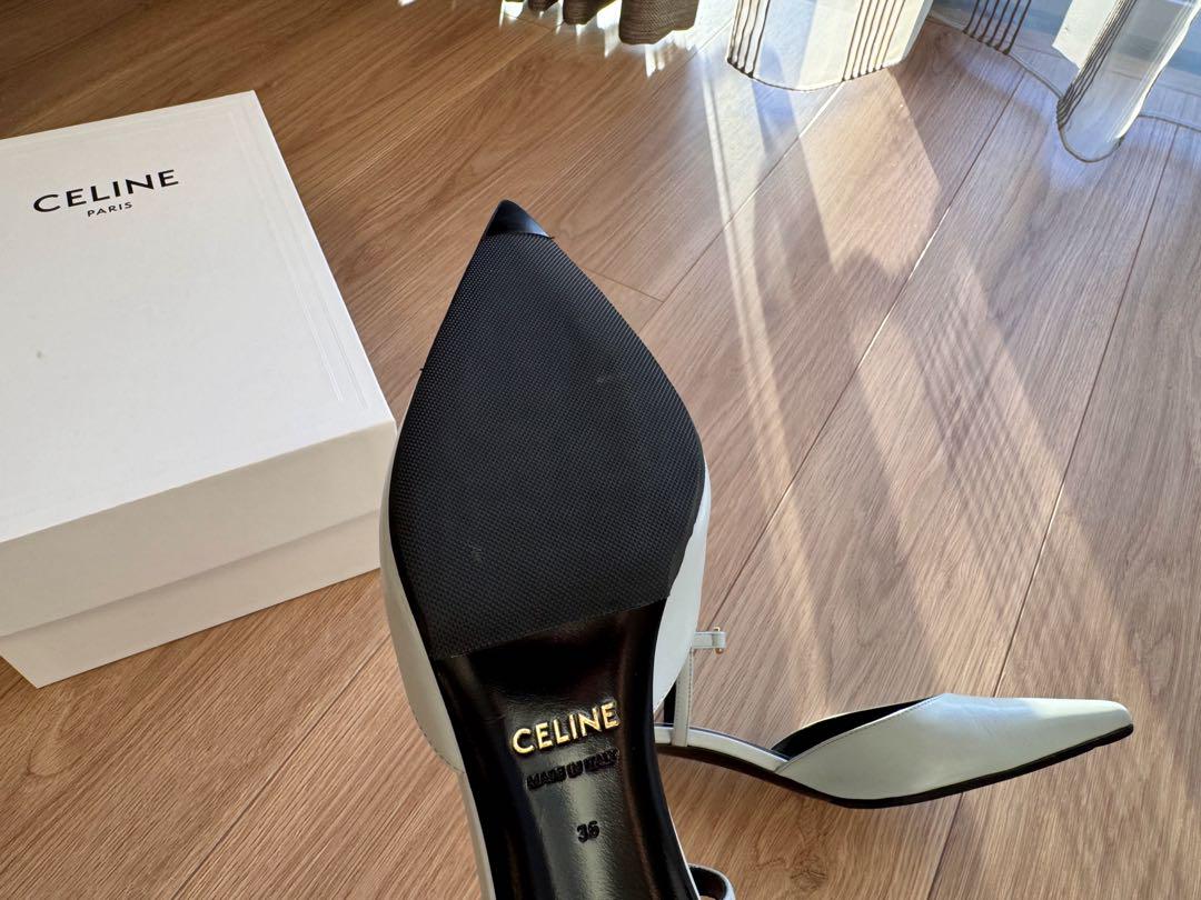 CELINE セリーヌキトゥン トリオンフ ストラップ パンプス