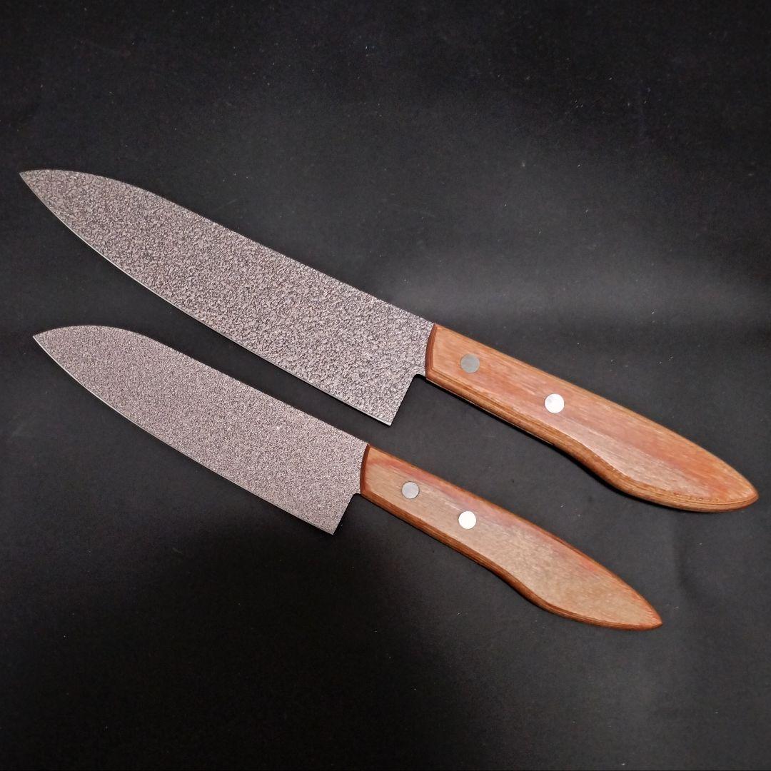スーパーストーンバリア 包丁 小三徳 牛刀 ２本セット 研ぎ済み 未使用保管品