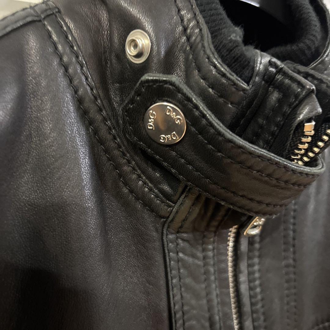 DOLCE &GABBANA ドルチェ&ガッバーナ　レザージャケット ４８　Ｍ