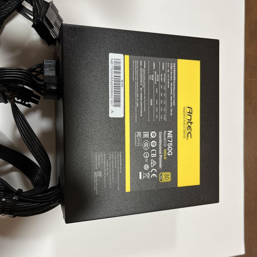 Antec NE 750 GOLD 電源ユニット 750W Amazon | ANTEC 80PLUS GOLD認証取得 高効率高耐久電源ユニット