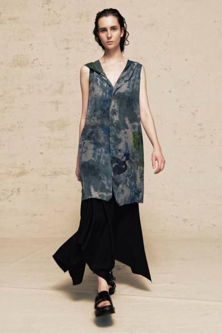 ワイズ ヨウジヤマモト 24SS ペイントパターンフーデッド