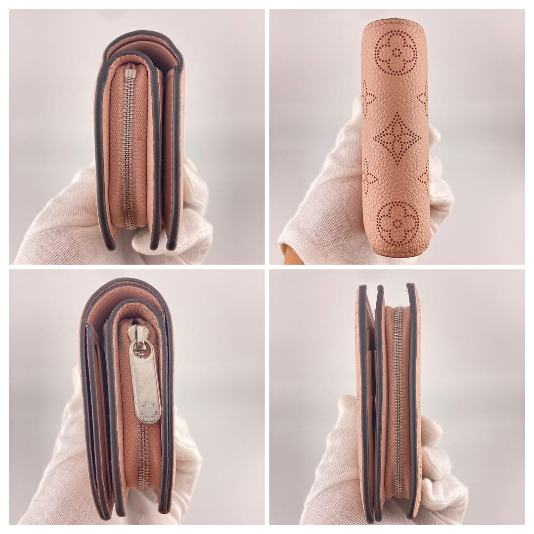 【美品】 近年物 ルイヴィトン マヒナ ポルトフォイユクレア 二つ折り財布ピンク 画像7