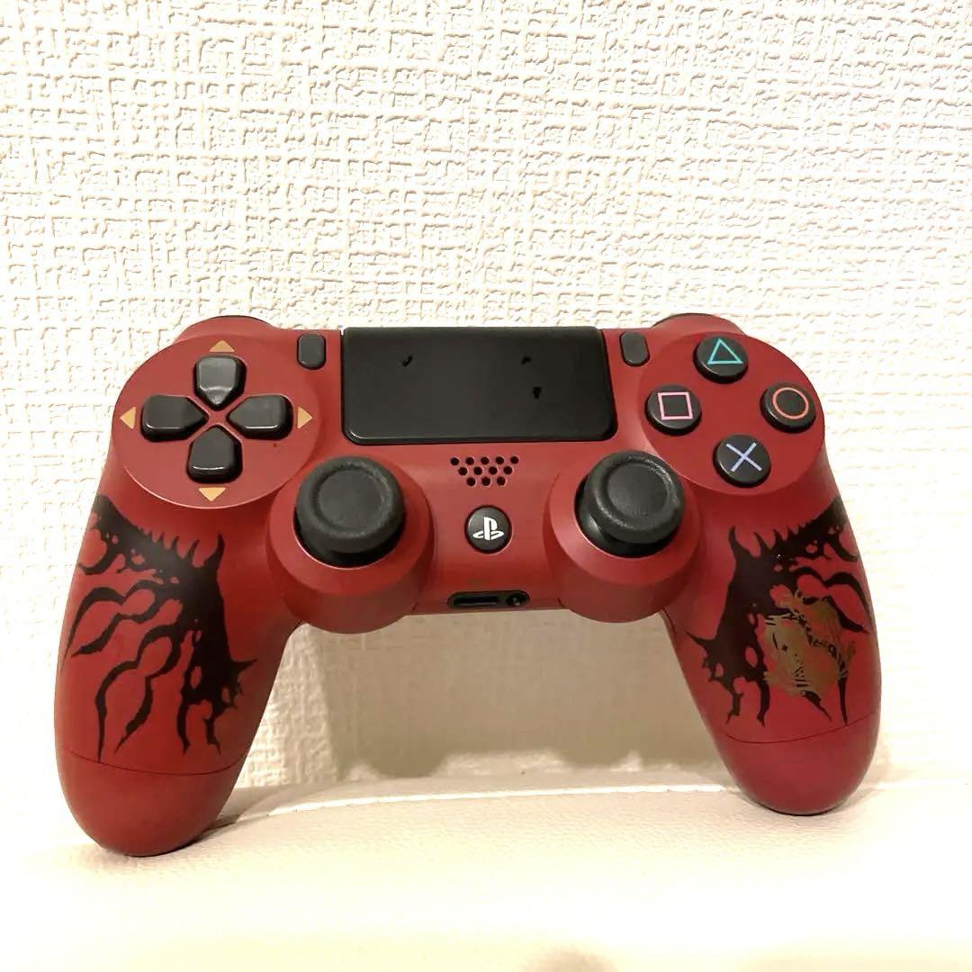 モンハン限定　PS4 デュアルショック4 純正品　プレステ4 コントローラー