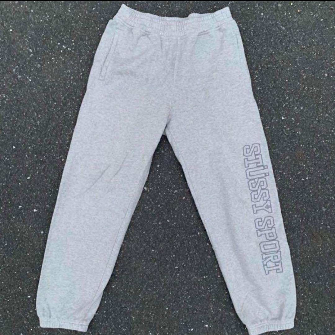 nike stussy スウェットパンツ グレー - メルカリ