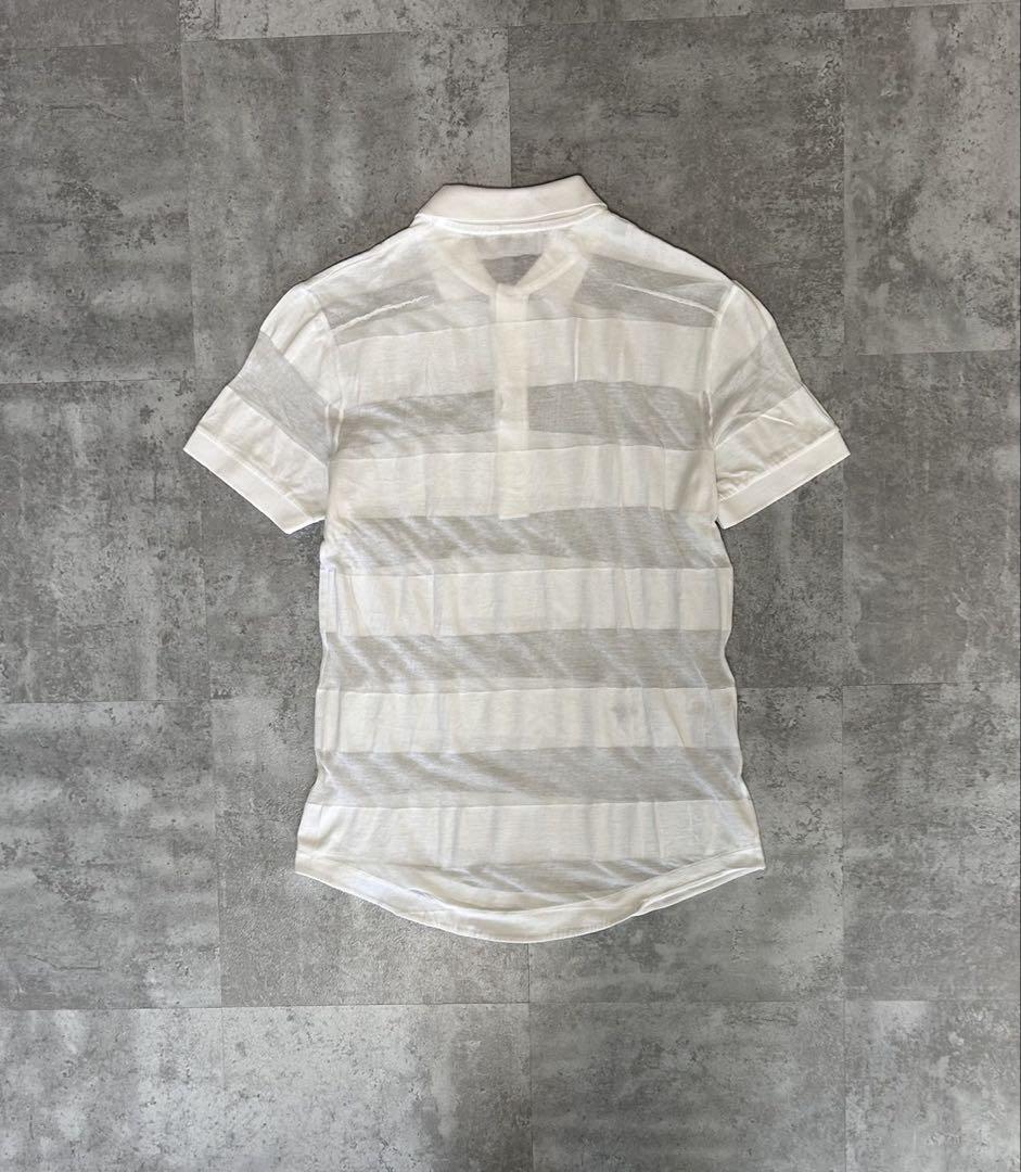 dior homme strip bee ポロシャツ　シースルー　SS04