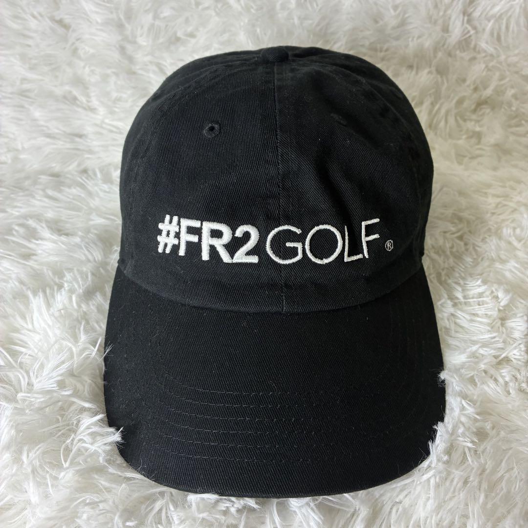 る*な様 【美品】#FR2 GOLF ロゴ刺繍 キャップ ブラック フリーサイズ る*な様 【美品】#FR2 GOLF ロゴ刺繍 キャップ ブラック