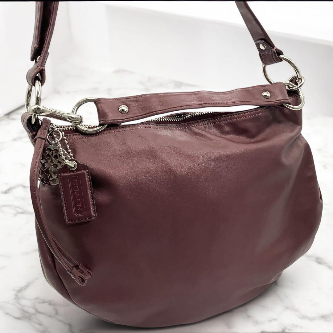 コーチ COACH 2Way ショルダー・斜め掛けレザーバック ボルドー Amazon.co.jp: [コーチ] バッグ レディース ハンドバッグ