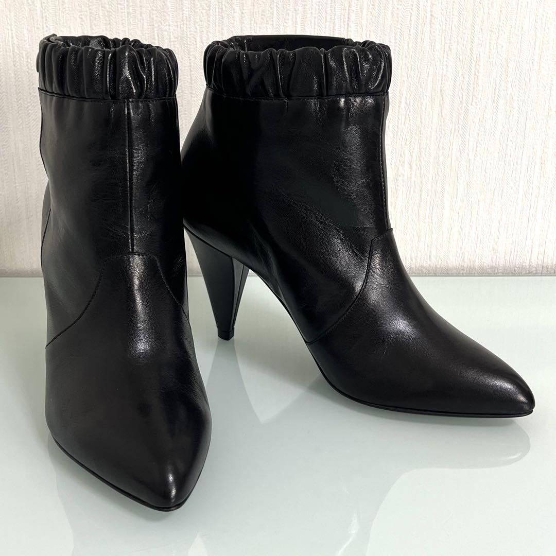 『未使用級』CELINE セリーヌ レザー アンクルブーツ 19SS ブラック