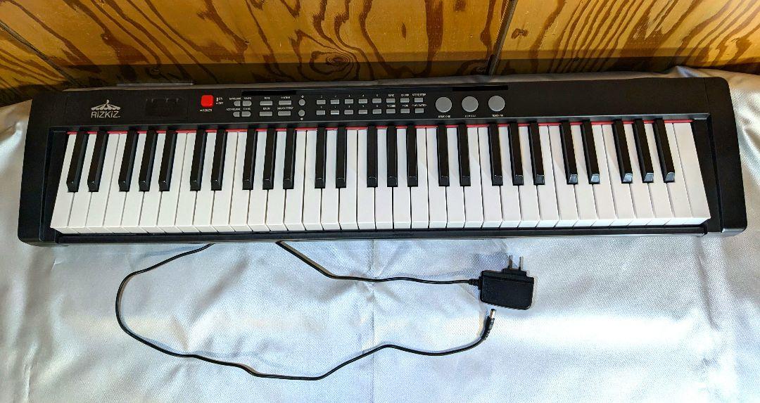 RiZKiZ 61鍵盤 電子キーボード スリムタイプ