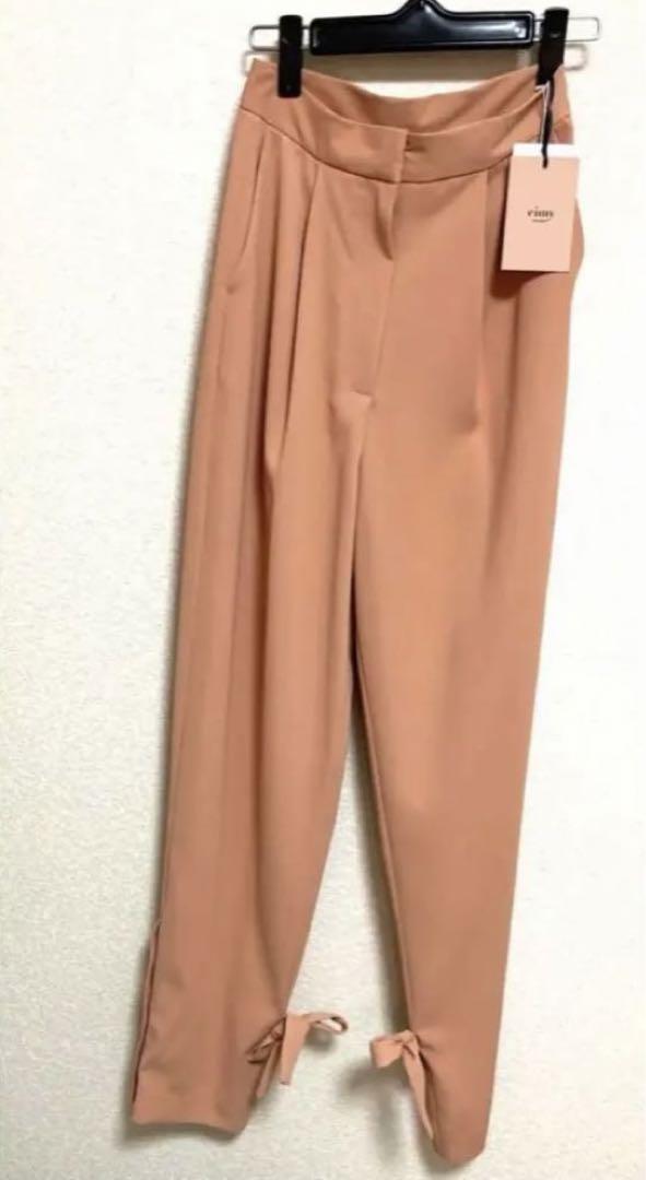 エイミーイストワール eimy istoire リボンヘムタックパンツ
