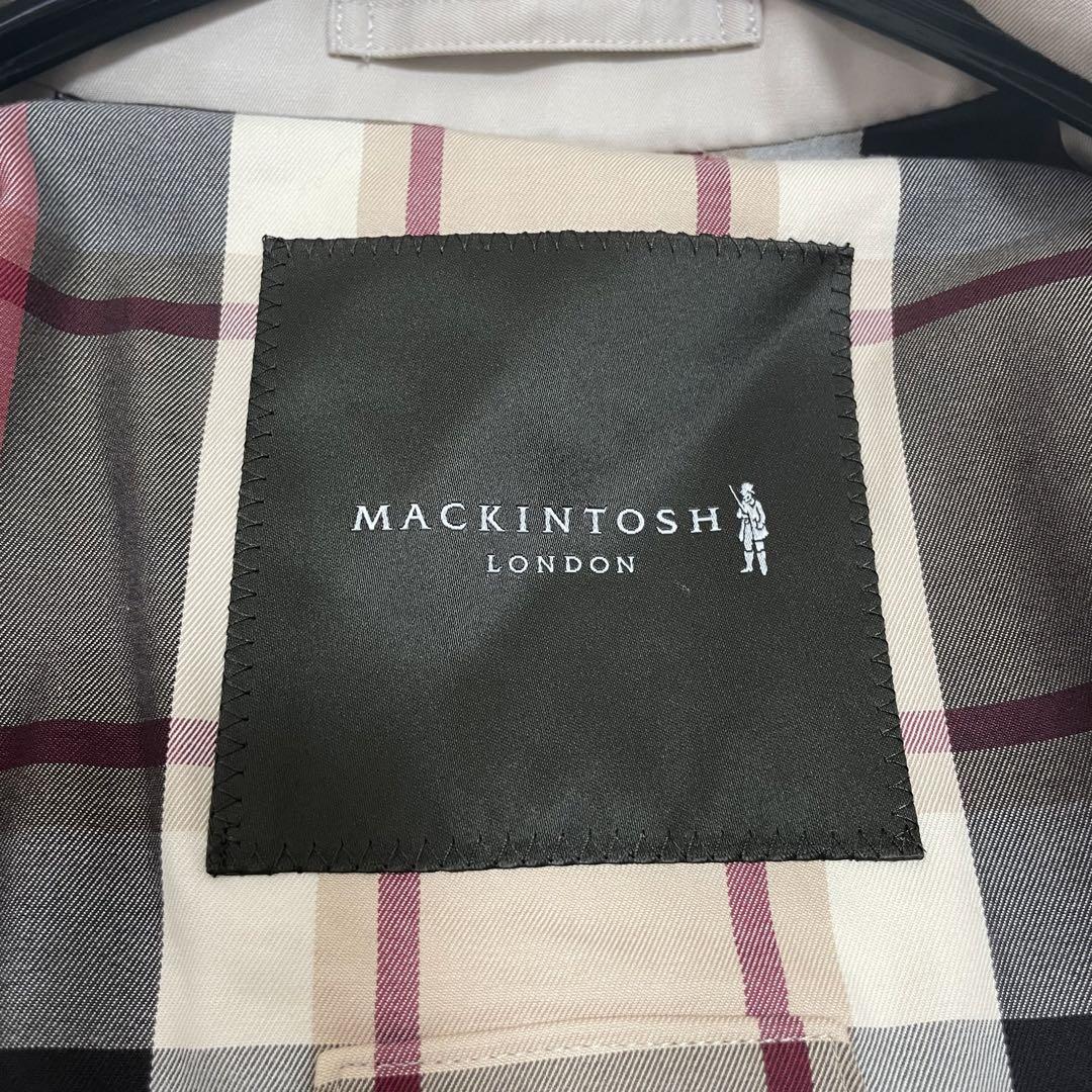 マッキントッシュロンドン  ロングトレンチコート　 チェック   ベルト付き