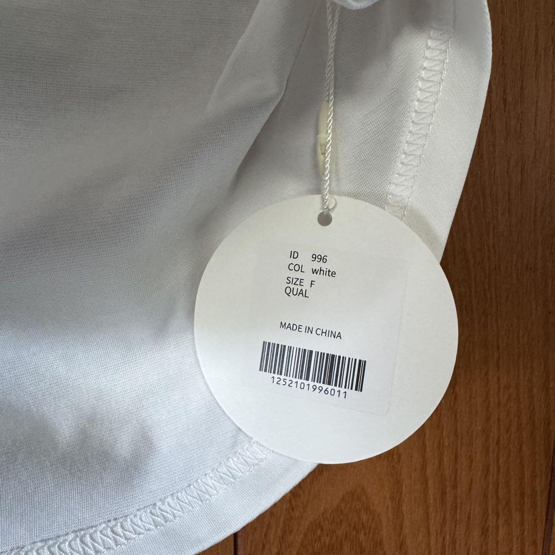 ペリキュール　PELLICULE lettering polo T ホワイト