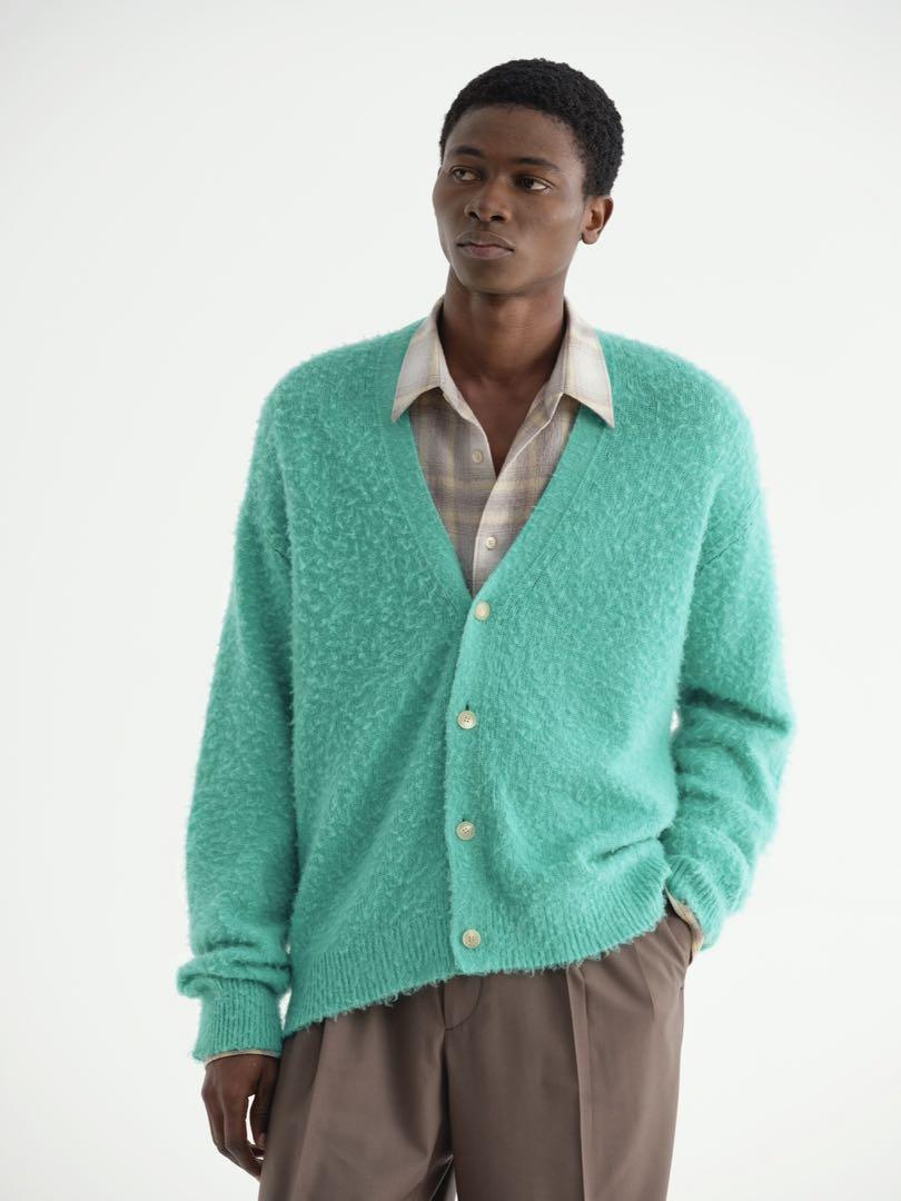 オーラリー WOOL CASHMERE SILK KNIT CARDIGAN