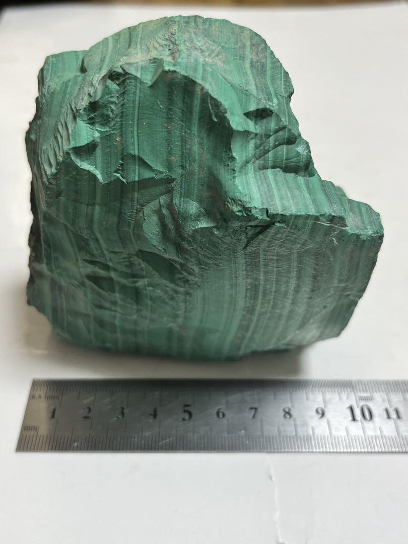 コンゴ産　大きめ天然マラカイト原石1455g  原石そのまま磨き無し　貴重なお品