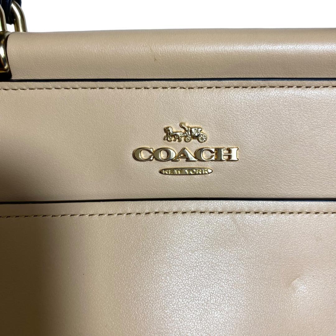 極美品 コーチ COACH ハンドバッグ レザー ベージュ レディー 26831 極美品 コーチ COACH ハンドバッグ レザー ベージュ レディー
