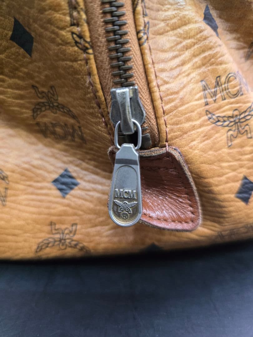 MT435　MCM　ボストンバッグ　レザー　現状品