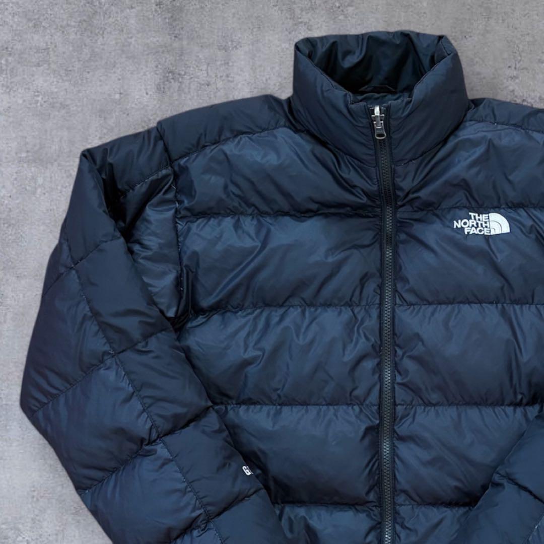 ノースフェイス ダウンジャケット メンズ L ブラック 600フィル 刺繡ロゴ