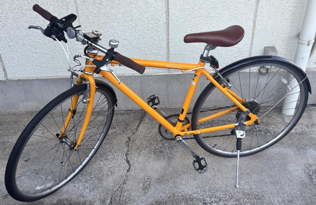 アサヒ クロスバイク WEEKEND BIKES イエロー 7段変速 アサヒ クロスバイク WEEKEND BIKES イエロー 7段変速 - メルカリ