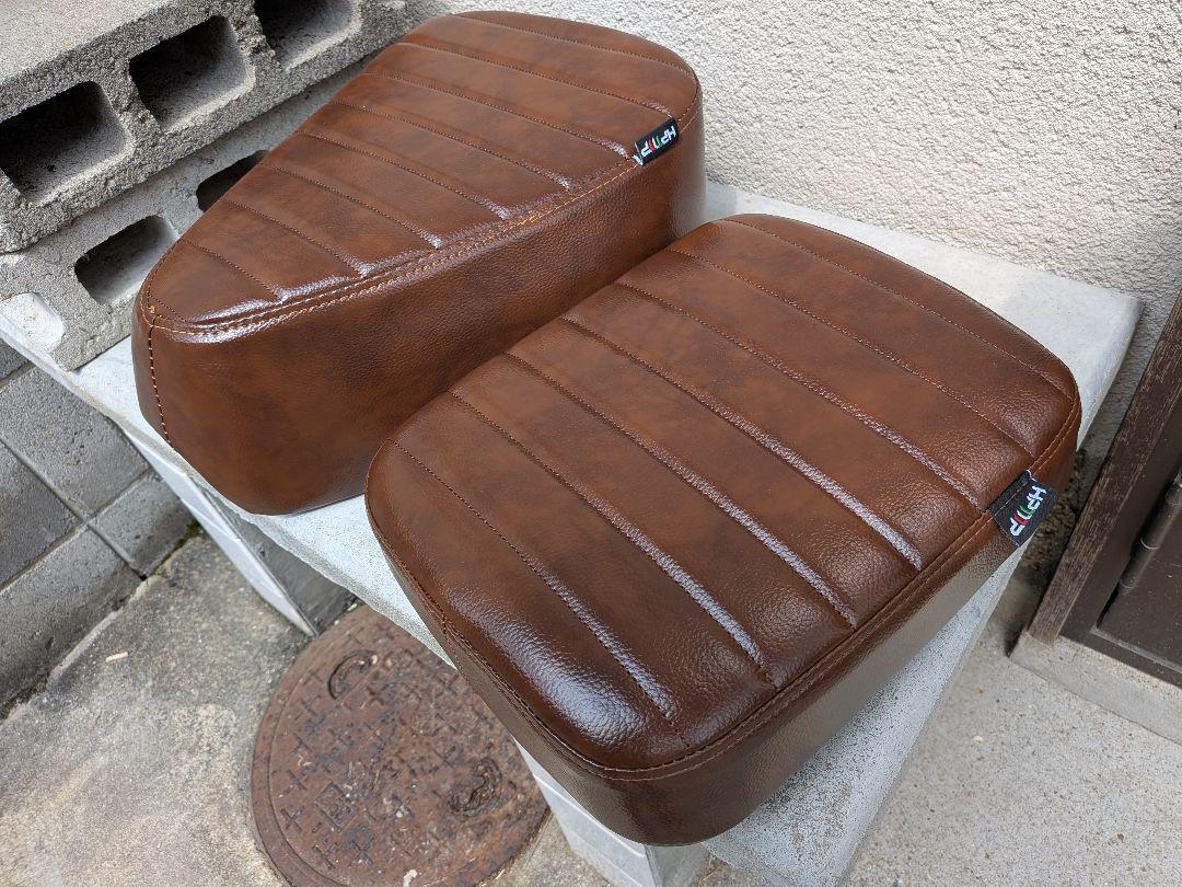 スーパーカブ C110/CC110 カスタムシートタックロールブラウン２点セット