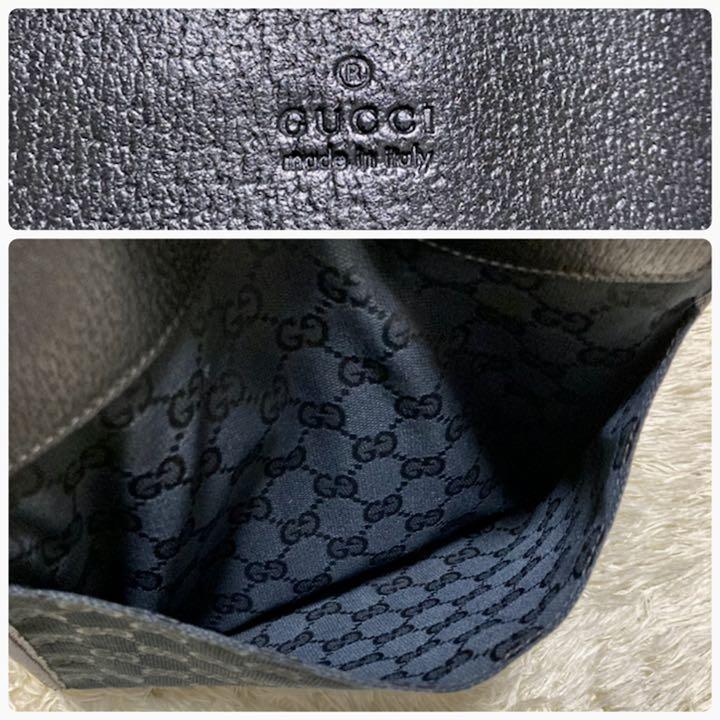 在庫あ特価 極美品✨グッチ ショルダーバッグ GGキャンバス レザー シルバー金具 ブラック J9DH2-m99802326627 全国無料定番