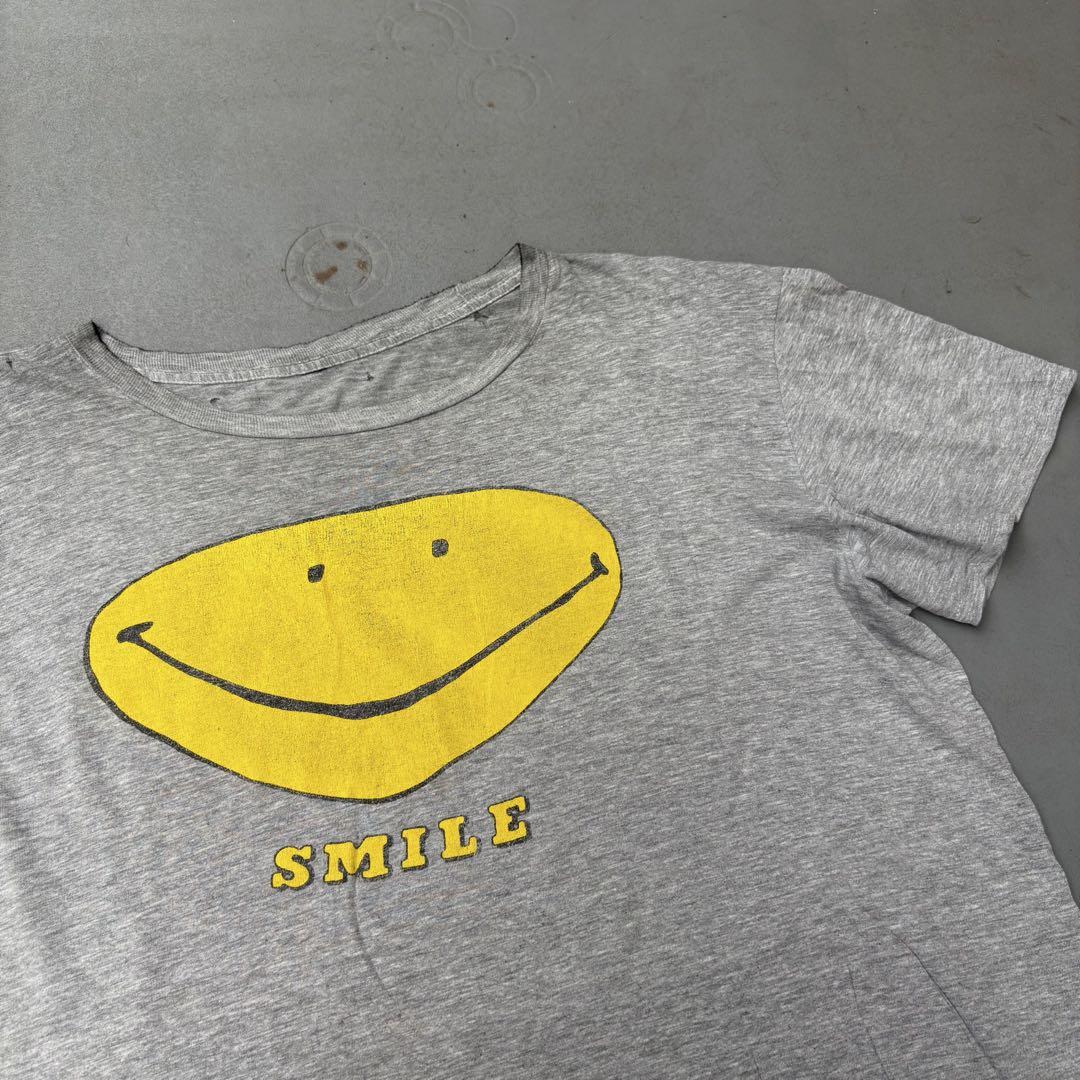 90s vintage 襤褸　smile art 半袖　tシャツ　メンズ