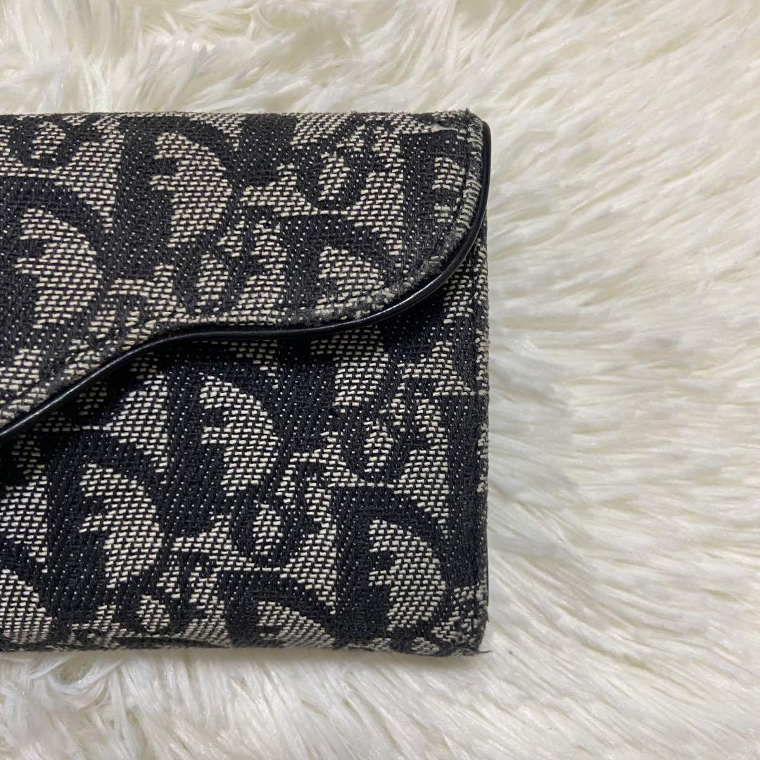 ⭐️未使用品⭐️ DIOR 二つ折り財布トロッターD金具サドルお札入れ