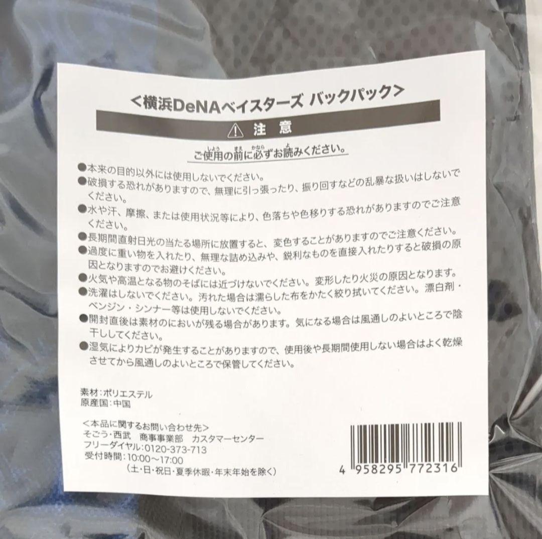 横浜DeNAベイスターズ 2025ファンクラブ特典 リュック 新品未開封2セット